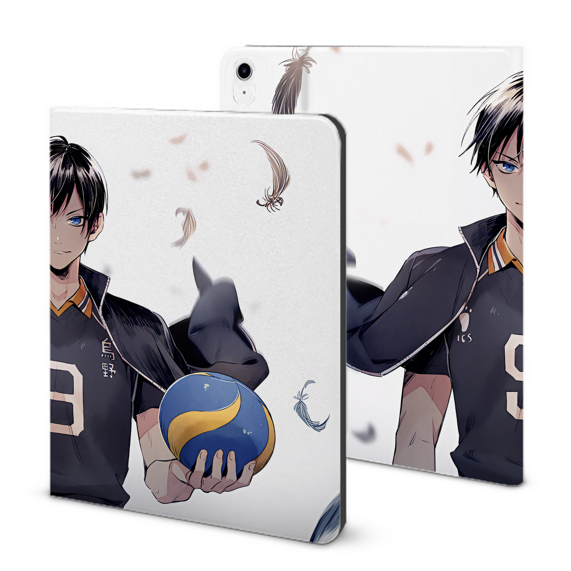 （画像用） ハイキュー!! Haikyu!! IPad ケース ブック型 PUレザー TPU 耐衝撃 軽量 薄型 ペン収納なし 全面保護 IPad 各モデル対応